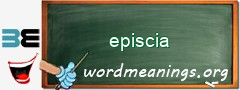 WordMeaning blackboard for episcia